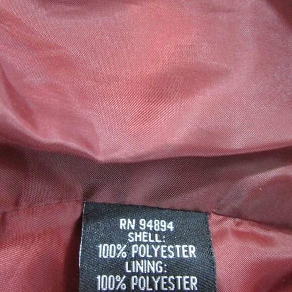 Hooey Women's Floral Print Satin Bomber Full Zip Jacket - Wine Red - Picture 5 of 6